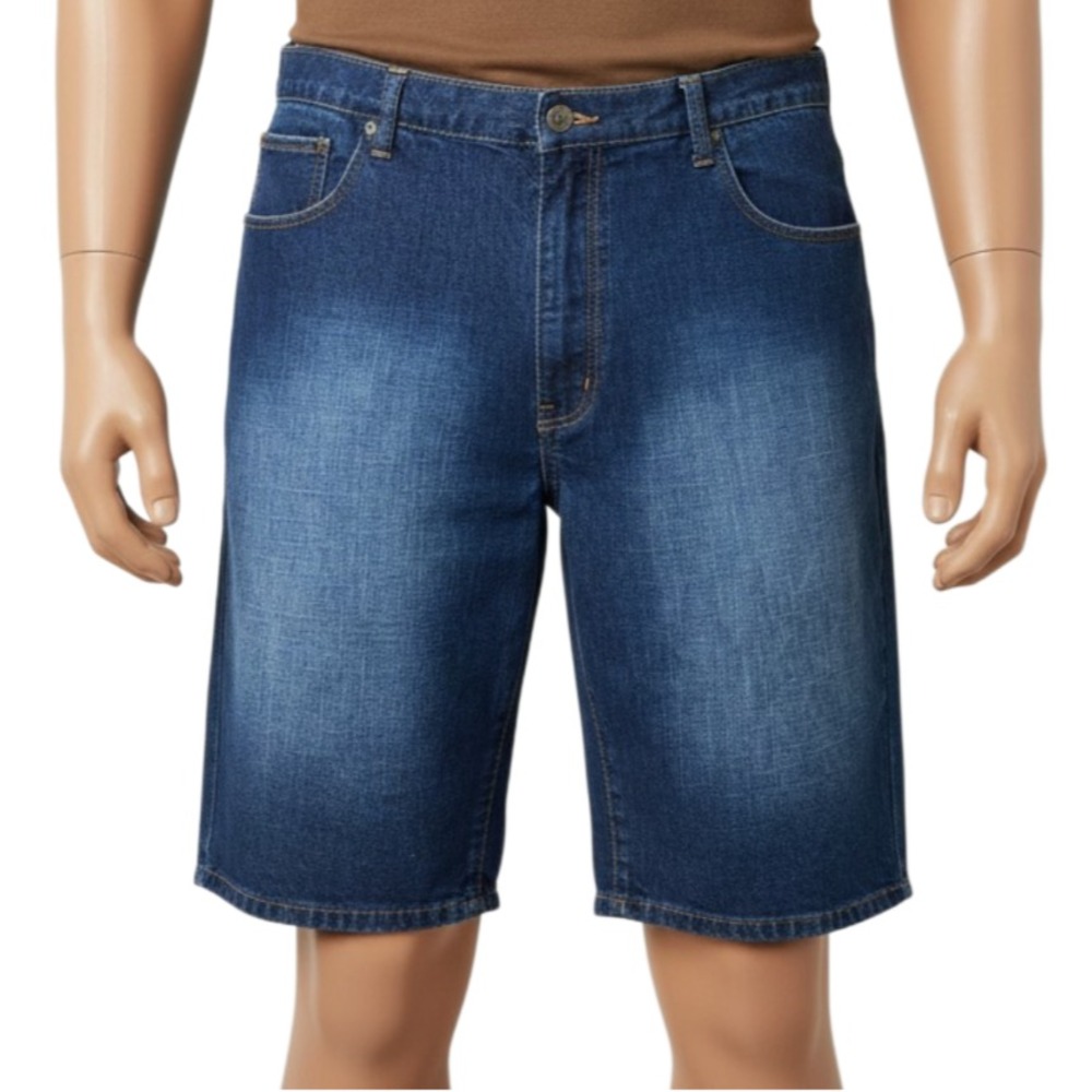 Eddie Domani Baggy Jorts Mens 40 Y2K Denim Jean Shorts 70s Stitch Pockets 12 In